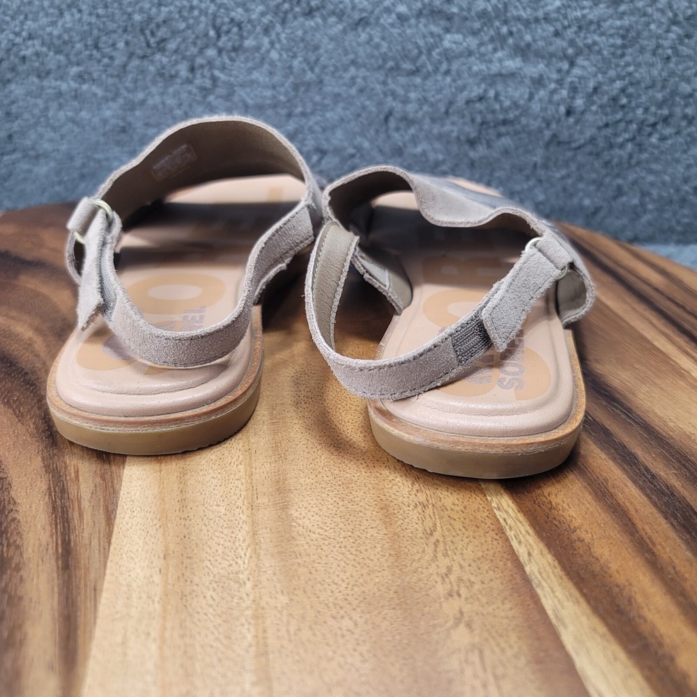 Sorel Shoes Gold Beige Sandals Womens Size 8‎ Flats Adjustable Strap Open Toe - Picture 9 of 12
